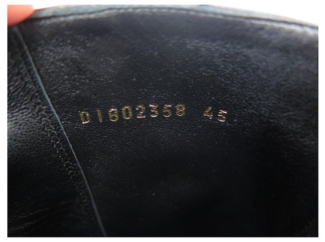 STIVALETTI SAINT LAURENT VLAD 802358 IN PELLE NERA TAGLIA 45 NUOVI Nero - vista 10