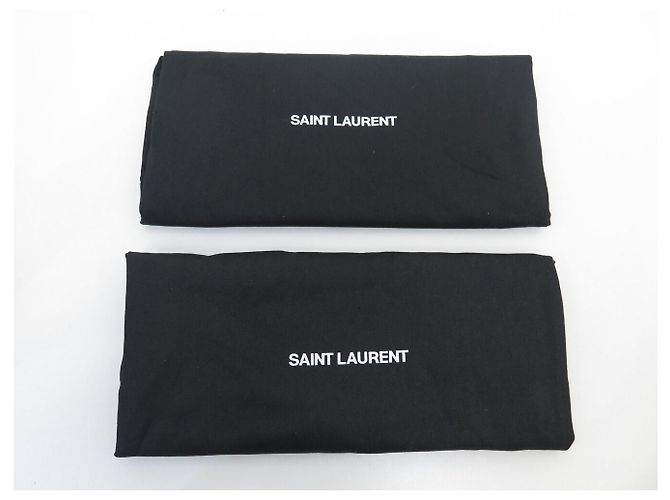 STIVALETTI SAINT LAURENT VLAD 802358 IN PELLE NERA TAGLIA 45 NUOVI Nero - vista 15