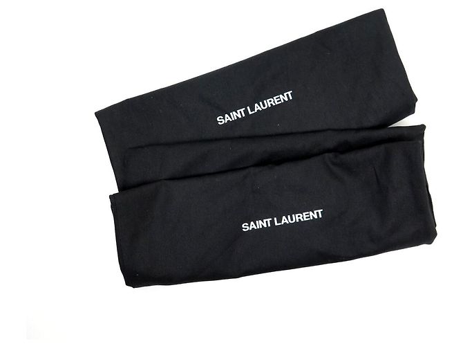 STIVALETTI SAINT LAURENT VLAD 802358 TAGLIA 45 IN PELLE NERA NUOVI Nero - vista 11