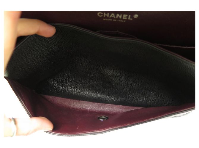 Timeless BORSA CHANEL CLASSIC TIMLESS JUMBO IN PELLE CAVIAR MATELASSÉ NERO - vista 14
