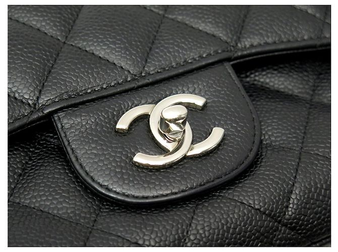 Timeless BORSA CHANEL CLASSIC TIMLESS JUMBO IN PELLE CAVIAR MATELASSÉ NERO - vista 5