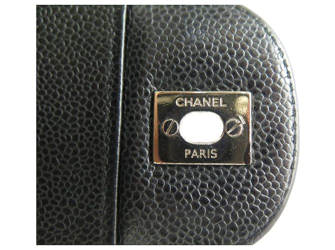 Timeless BORSA CHANEL CLASSIC TIMLESS JUMBO IN PELLE CAVIAR MATELASSÉ NERO - vista 9