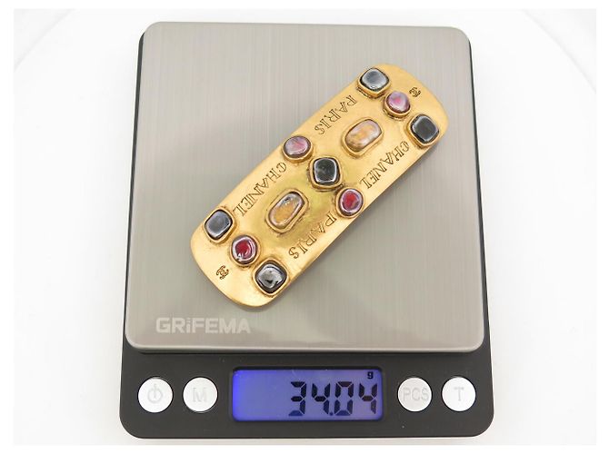 NEUE CHANEL 31 CAMBON SPANNE HAARSPANG CABOCHON GRIPOIX STEINE Golden - Ansicht 10