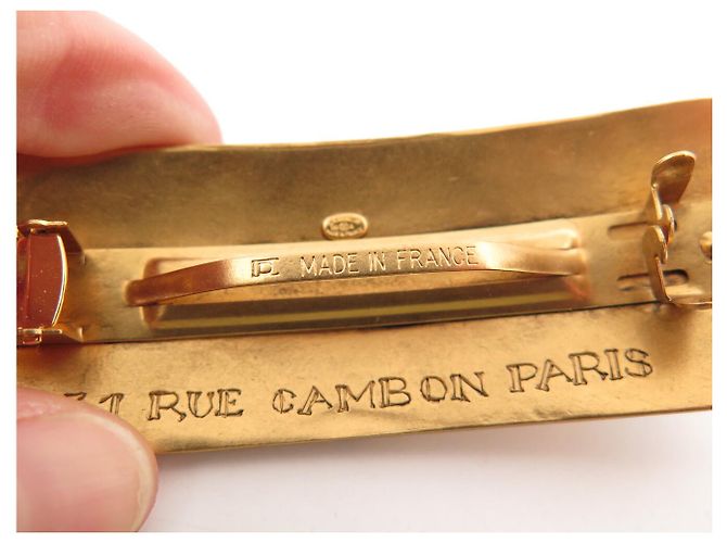 NEUE CHANEL 31 CAMBON SPANNE HAARSPANG CABOCHON GRIPOIX STEINE Golden - Ansicht 7