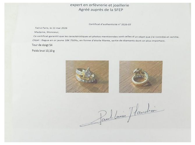 Autre Marque ANILLO STELLA CADENTE DIAMANTI 3.5CT 54 ORO GIALLO 18K 10.17G D'oro - vista 13
