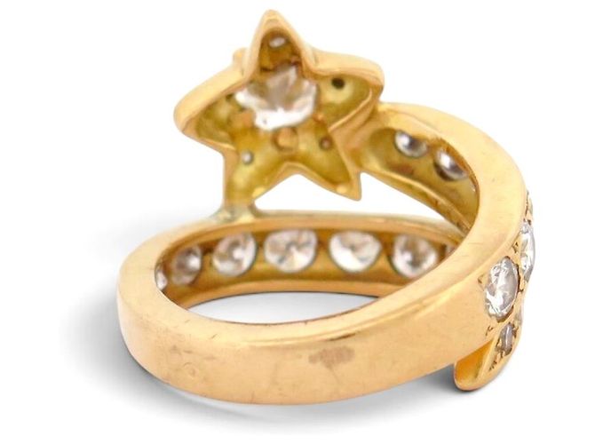 Autre Marque ANILLO STELLA CADENTE DIAMANTI 3.5CT 54 ORO GIALLO 18K 10.17G D'oro - vista 4