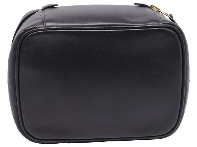 Beauty case Chanel Quilted Accent in pelle di agnello nero - vista 6