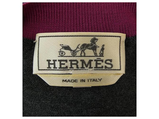Hermès Hermes Strickwaren Pink Rot Grau - Ansicht 4
