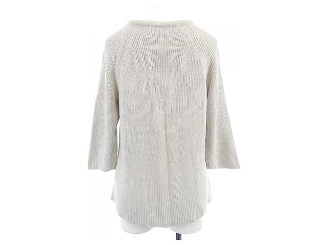 Top de punto de seda Hermès beige - vista 2
