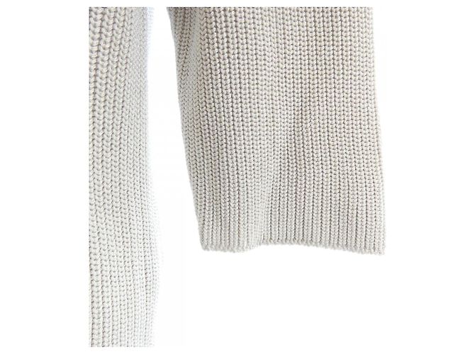 Top de punto de seda Hermès beige - vista 6