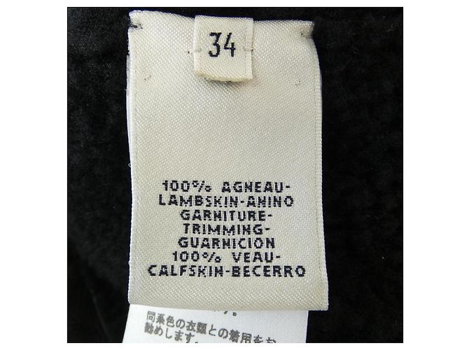 Hermès Chaqueta de shearling Hermes Negro - vista 3