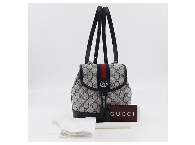 Zaino 2way Gucci Ophidia GG Supreme Grigio - vista 12