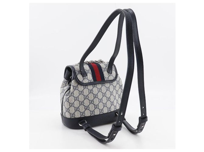 Zaino 2way Gucci Ophidia GG Supreme Grigio - vista 3
