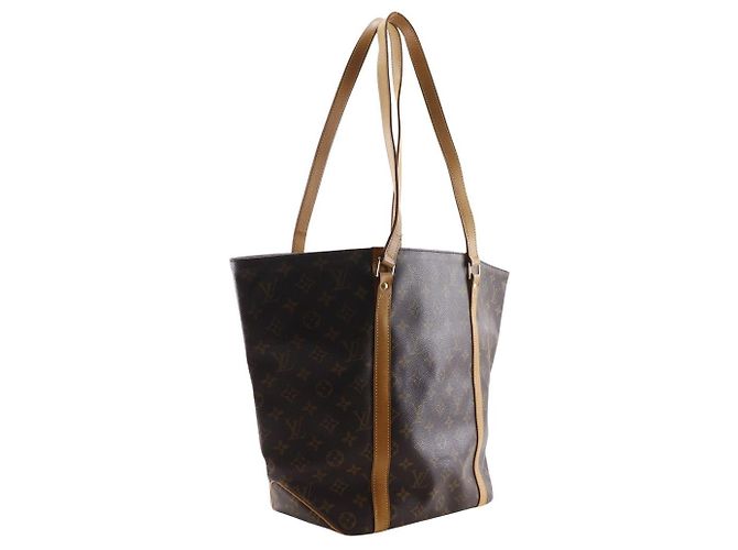 Louis Vuitton Sac Shopping Monogram Tote Bag Marrone - vista 3