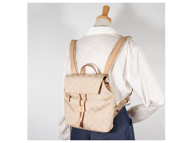 Gucci GG Canvas 2way Rucksack Beige - Ansicht 16
