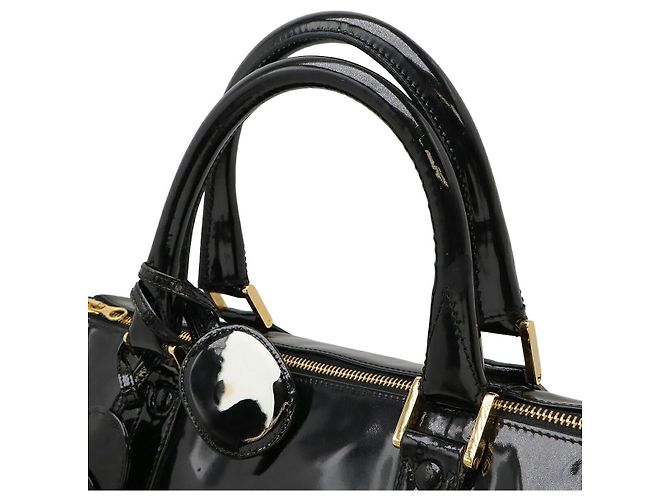 Timeless Borsa Boston 2way in vernice Chanel Nero - vista 5