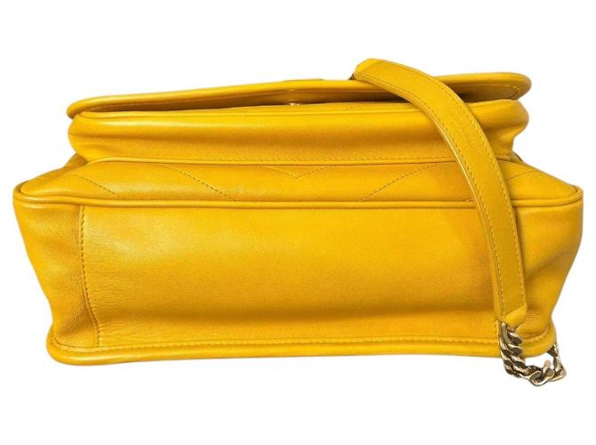 Saint Laurent Borsa a Tracolla in Pelle Gialla Giallo - vista 3