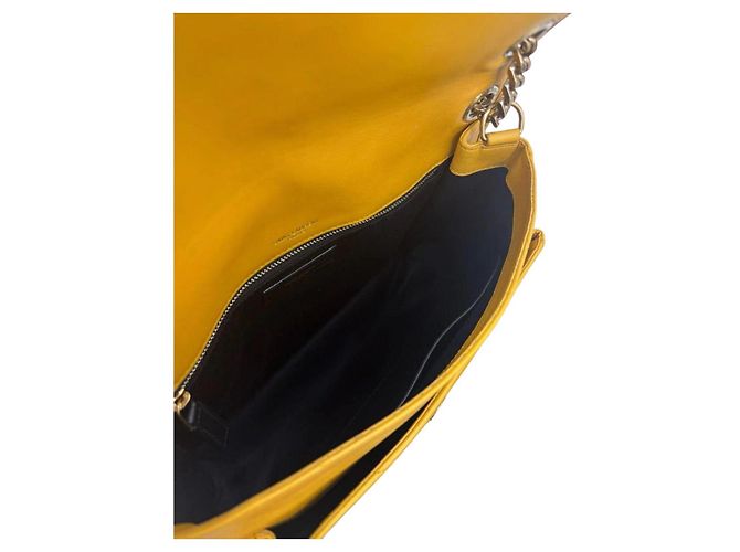 Saint Laurent Borsa a Tracolla in Pelle Gialla Giallo - vista 7