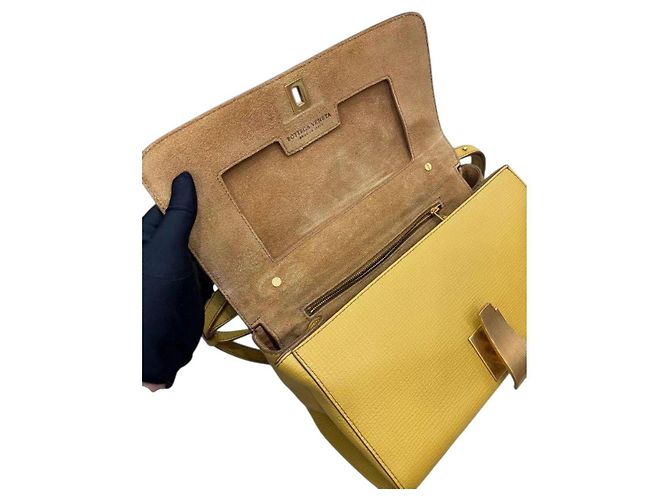 Bottega Veneta Borsa in pelle gialla Giallo - vista 5