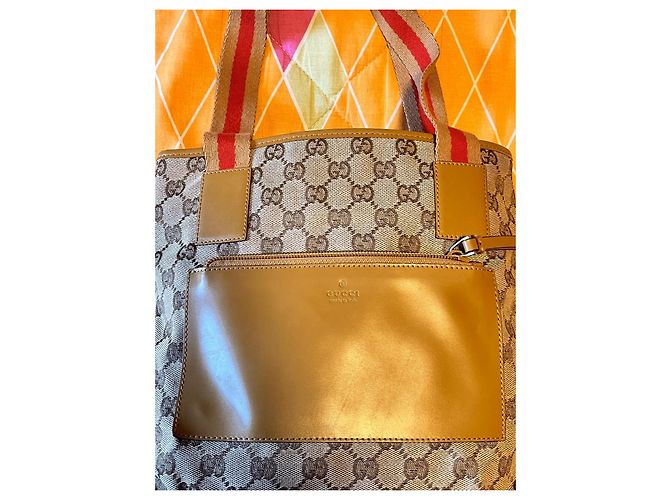 Gucci Eclipse Tom Ford Monogram Tote Bag Braun Beige - Ansicht 3