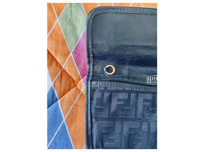 Fendi Zucca FF Monogram Wallet Black - view 6