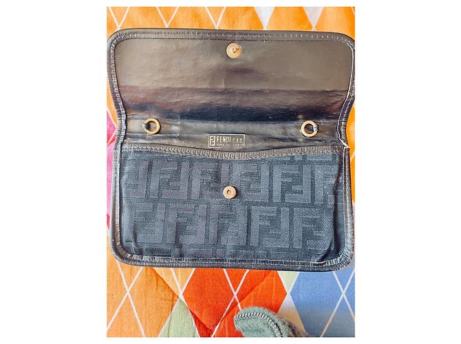 Fendi Zucca FF Monogram Wallet Black - view 9
