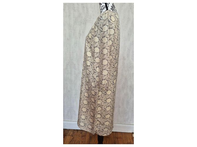 Autre Marque Vestido de seda estampado Nice Things by Paloma S. Beige - vista 3