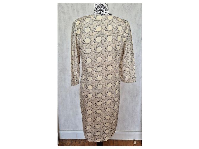 Autre Marque Vestido de seda estampado Nice Things by Paloma S. Beige - vista 4