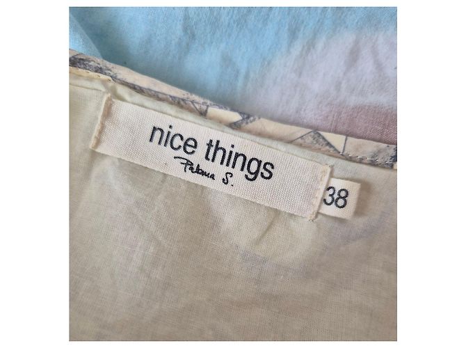 Autre Marque Vestido de seda estampado Nice Things by Paloma S. Beige - vista 5
