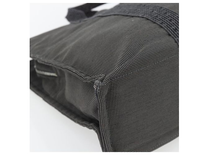 Hermès HERMES Her Line MM Handtasche Canvas Grau Silber Authentisch 181392 Braun - Ansicht 14