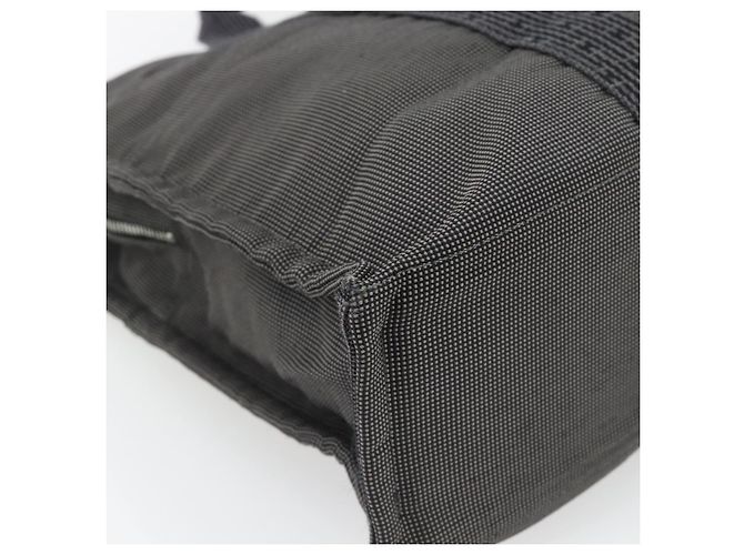 Hermès HERMES Her Line MM Handtasche Canvas Grau Silber Authentisch 181392 Braun - Ansicht 16