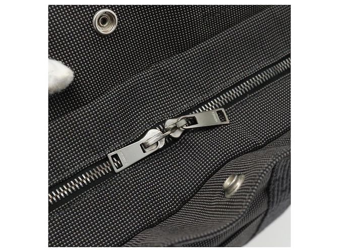 Hermès HERMES Her Line MM Handtasche Canvas Grau Silber Authentisch 181392 Braun - Ansicht 17