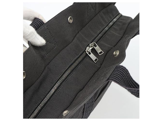 Hermès HERMES Her Line MM Handtasche Canvas Grau Silber Authentisch 181392 Braun - Ansicht 6