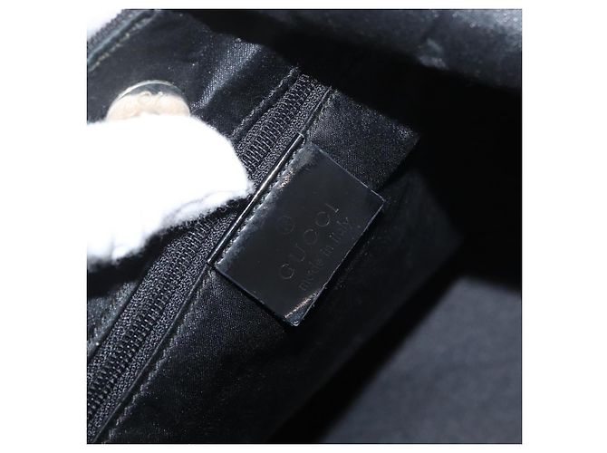 Borsa a tracolla GUCCI Tela Nero Argento 001 3298 Auth 181270 - vista 18