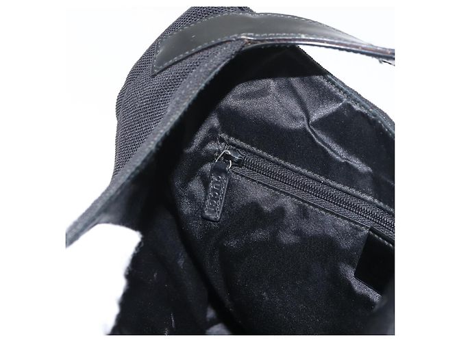 Borsa a tracolla GUCCI Tela Nero Argento 001 3298 Auth 181270 - vista 21