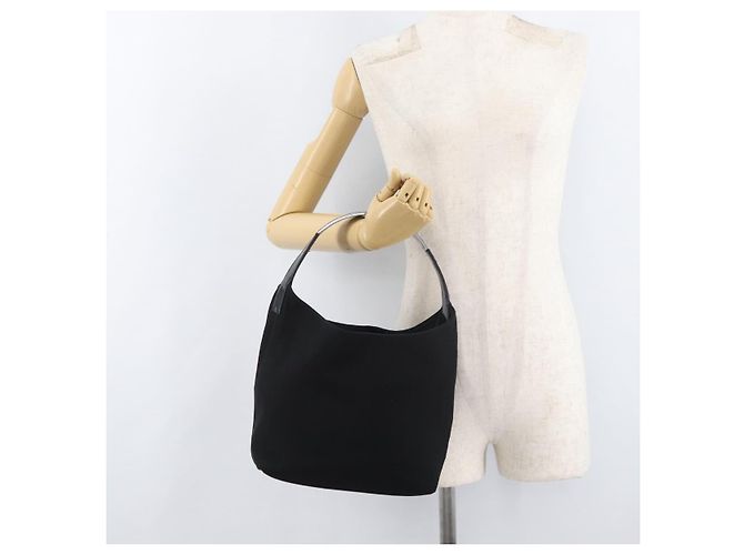 Borsa a tracolla GUCCI Tela Nero Argento 001 3298 Auth 181270 - vista 23