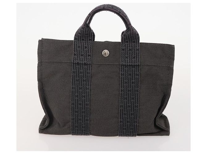 Hermès Borsa a Spalla HERMES Canvas 3 Set Gray Brown Auth BA12673 Marrone - vista 10