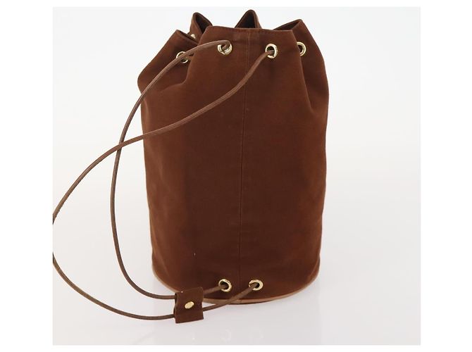 Hermès Borsa a Spalla HERMES Canvas 3 Set Gray Brown Auth BA12673 Marrone - vista 17