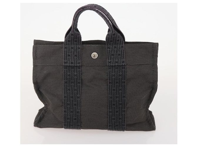 Hermès Borsa a Spalla HERMES Canvas 3 Set Gray Brown Auth BA12673 Marrone - vista 9