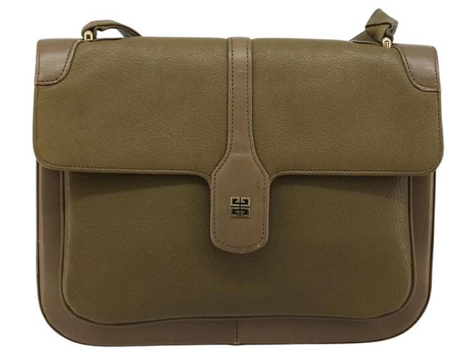 Borsa a Spalla GIVENCHY in Pelle Verde e Oro Auth 180485 D'oro - vista 13