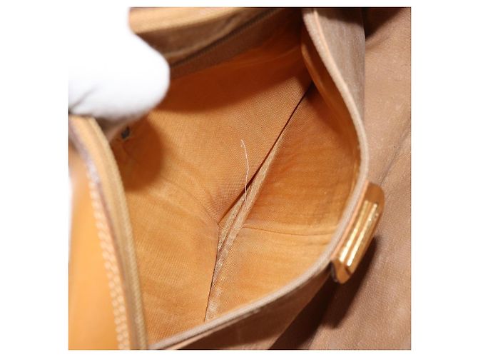 Borsa a Spalla GUCCI Micro GG Supreme PVC Beige Oro 001 56 0942 Auth BA12842 D'oro - vista 10