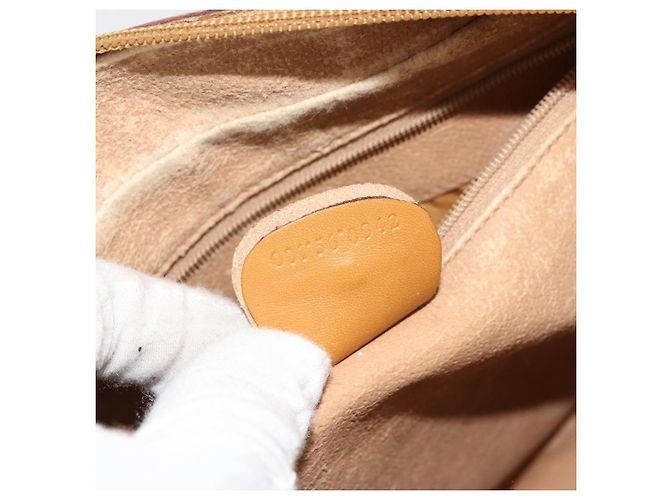Borsa a Spalla GUCCI Micro GG Supreme PVC Beige Oro 001 56 0942 Auth BA12842 D'oro - vista 12