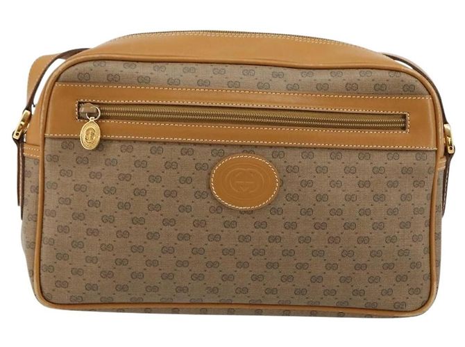 Borsa a Spalla GUCCI Micro GG Supreme PVC Beige Oro 001 56 0942 Auth BA12842 D'oro - vista 13