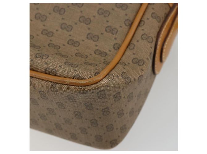 Borsa a Spalla GUCCI Micro GG Supreme PVC Beige Oro 001 56 0942 Auth BA12842 D'oro - vista 16
