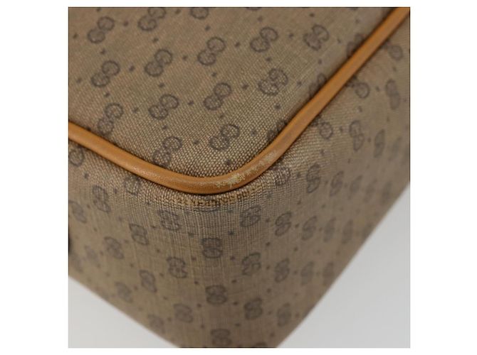 Borsa a Spalla GUCCI Micro GG Supreme PVC Beige Oro 001 56 0942 Auth BA12842 D'oro - vista 17