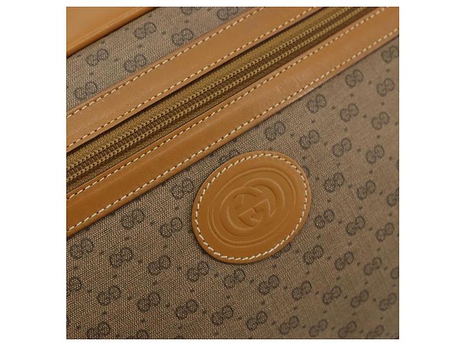 Borsa a Spalla GUCCI Micro GG Supreme PVC Beige Oro 001 56 0942 Auth BA12842 D'oro - vista 18