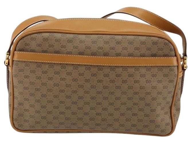 Borsa a Spalla GUCCI Micro GG Supreme PVC Beige Oro 001 56 0942 Auth BA12842 D'oro - vista 2