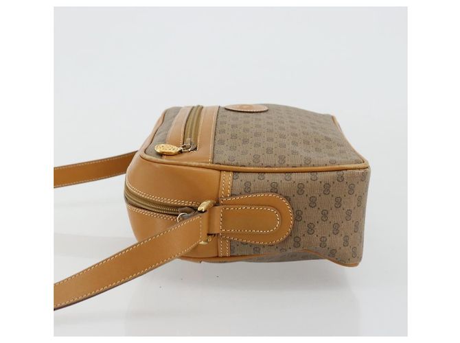 Borsa a Spalla GUCCI Micro GG Supreme PVC Beige Oro 001 56 0942 Auth BA12842 D'oro - vista 4