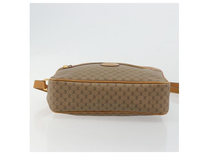 Borsa a Spalla GUCCI Micro GG Supreme PVC Beige Oro 001 56 0942 Auth BA12842 D'oro - vista 5