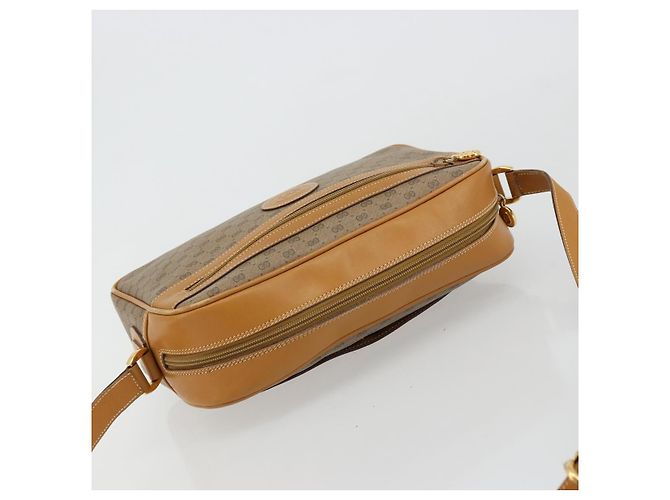 Borsa a Spalla GUCCI Micro GG Supreme PVC Beige Oro 001 56 0942 Auth BA12842 D'oro - vista 6